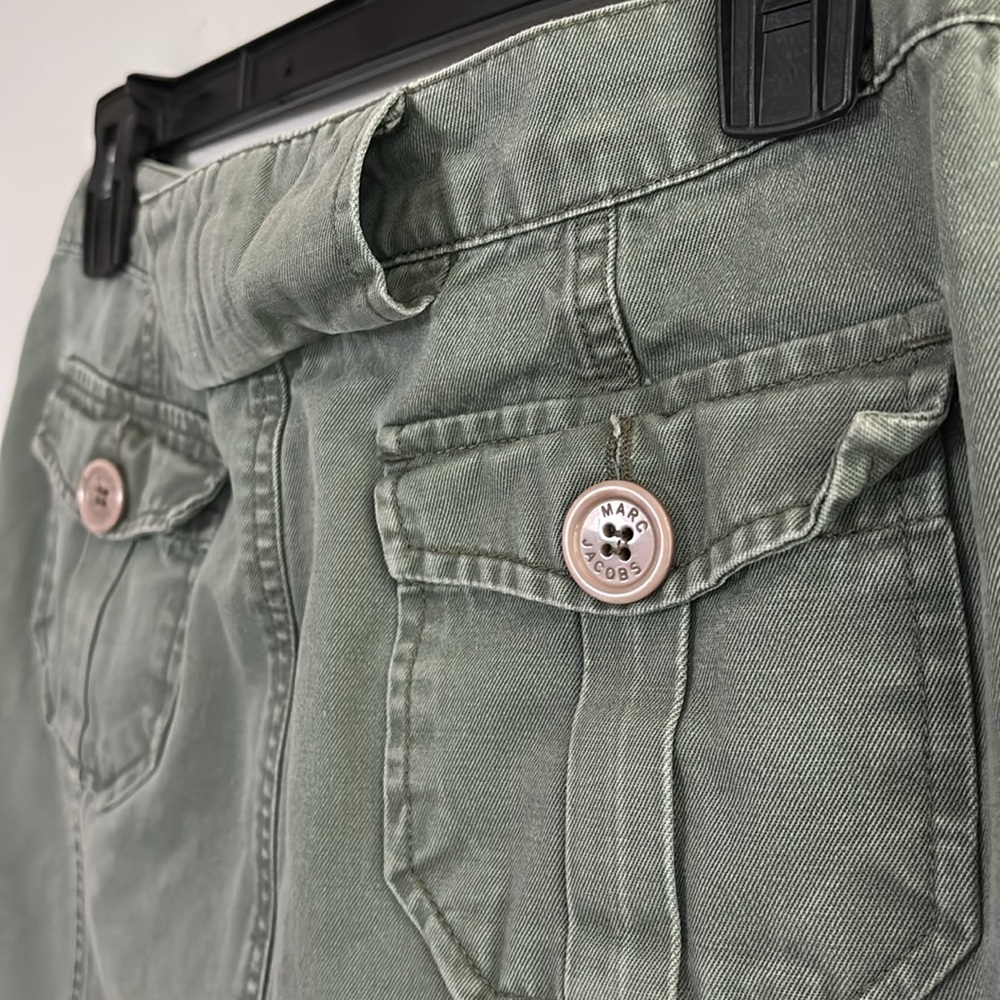 Marc Jacobs olive khaki military look utility mini skirt - Picture 7 of 8